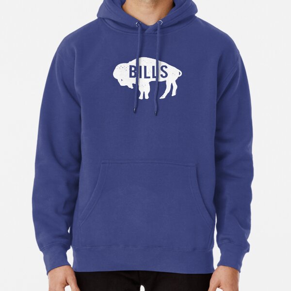 Buffalo Bills Retro Logo Gray & Blue Hoodie