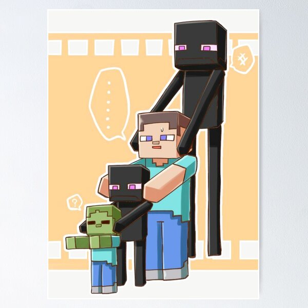 Minecraft Enderman and Creeper Poster for Sale by ddkart