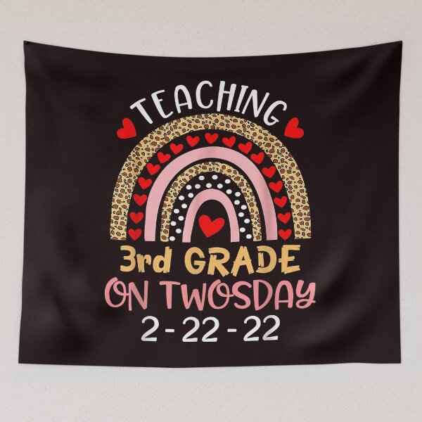 Item preview, 2222022 Teaching 3rd Grade On Twos day Teacher Valentine  designed and sold by mjamerearieona.