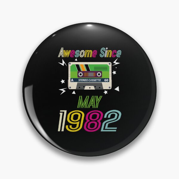Item preview, Funny Birthday Quote, Awesome Since May 1982, Retro Birthday designed and sold by Estrytee.