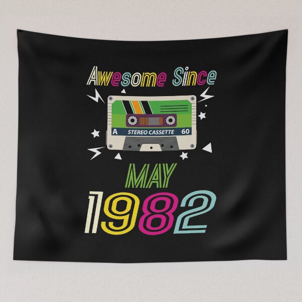 Item preview, Funny Birthday Quote, Awesome Since May 1982, Retro Birthday designed and sold by Estrytee.