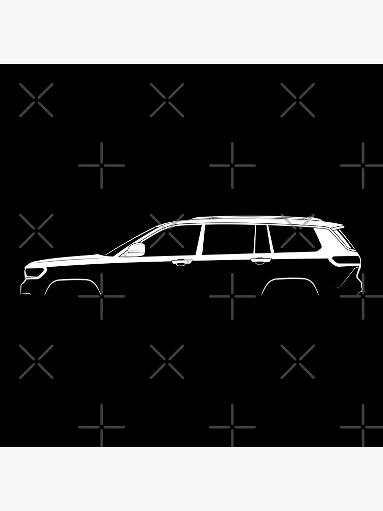 Discover Jeep Grand Cherokee L (WL) Silhouette Premium Matte Vertical Poster