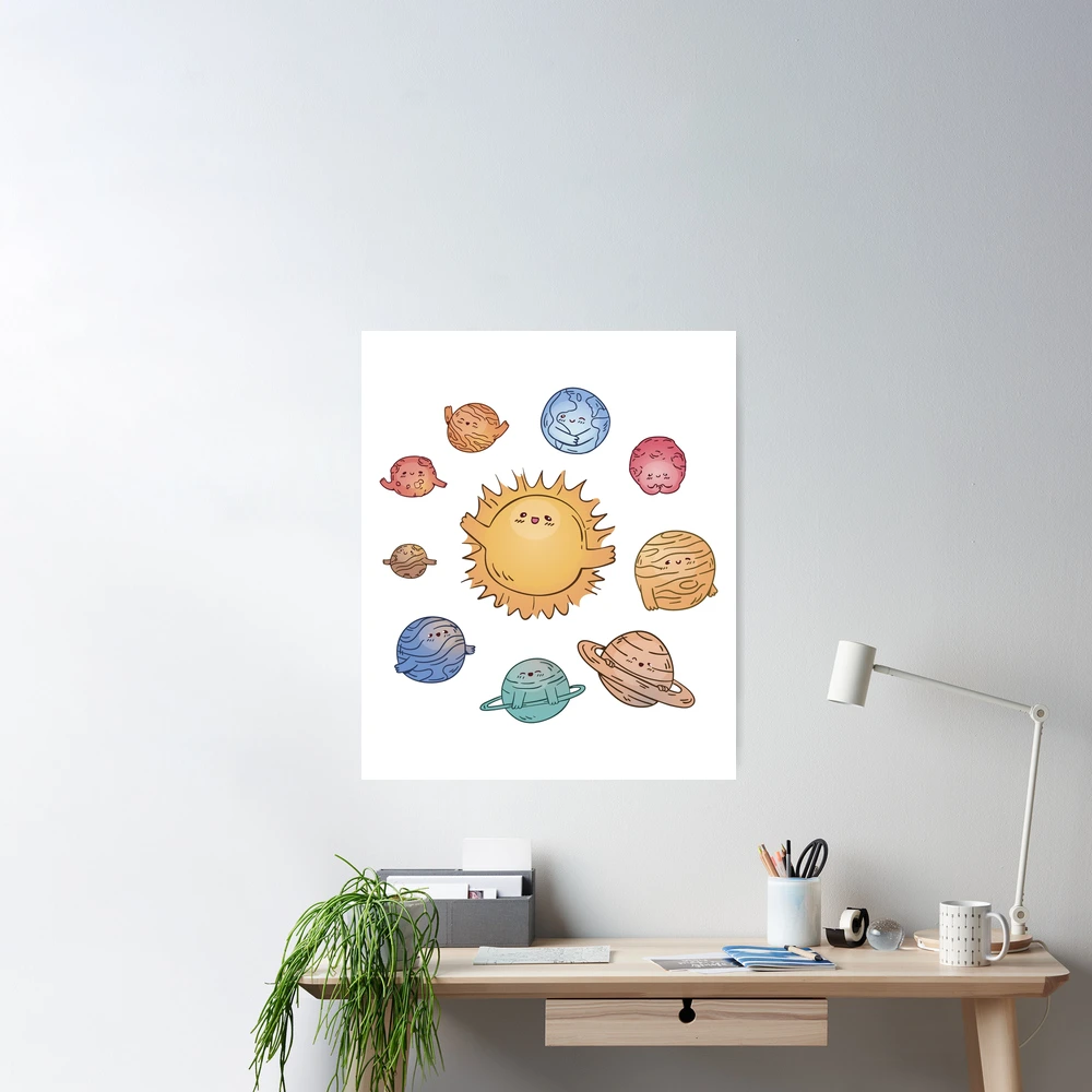 Poster With Cute Planets Of Solar System Banner With Kawaii Planets In  Space For Kids Education Astronomy Learning Placard For Children Stock  Illustration - Download Image Now - iStock