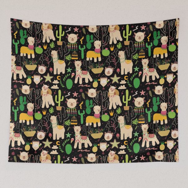 Item preview, Cute Alpaca, Cactus and Sheep Pattern designed and sold by silviaol.