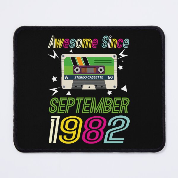 Item preview, Funny Birthday Quote, Awesome Since September 1982, Retro Birthday designed and sold by Estrytee.
