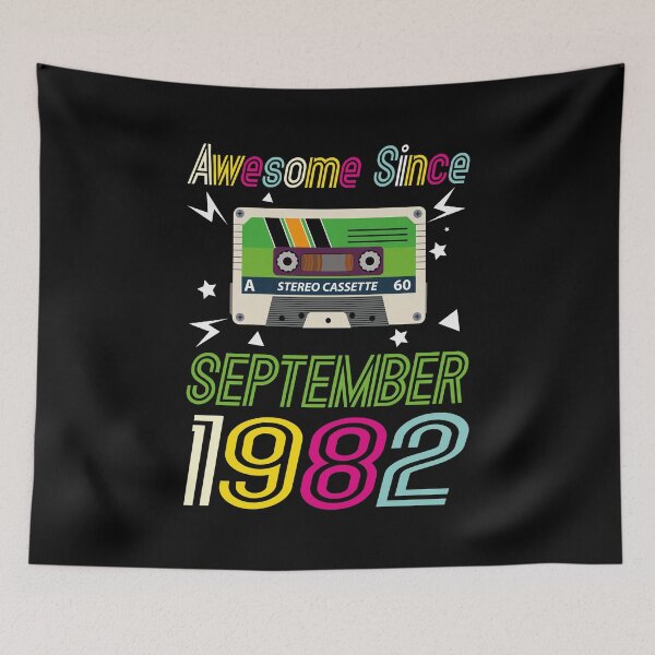 Item preview, Funny Birthday Quote, Awesome Since September 1982, Retro Birthday designed and sold by Estrytee.