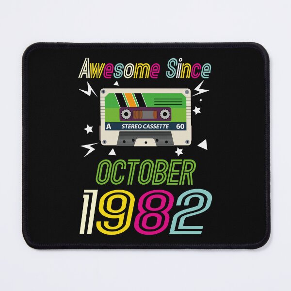 Item preview, Funny Birthday Quote, Awesome Since October 1982, Retro Birthday designed and sold by Estrytee.
