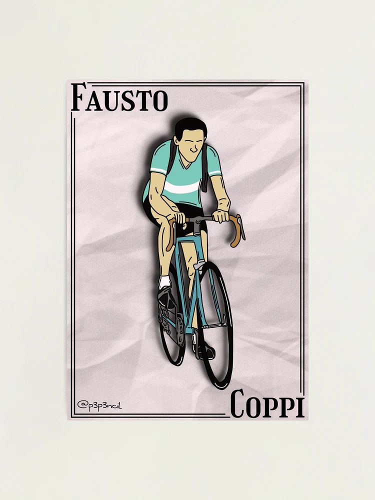 Fausto Coppi (1919-1960), coureur cycliste italien, au