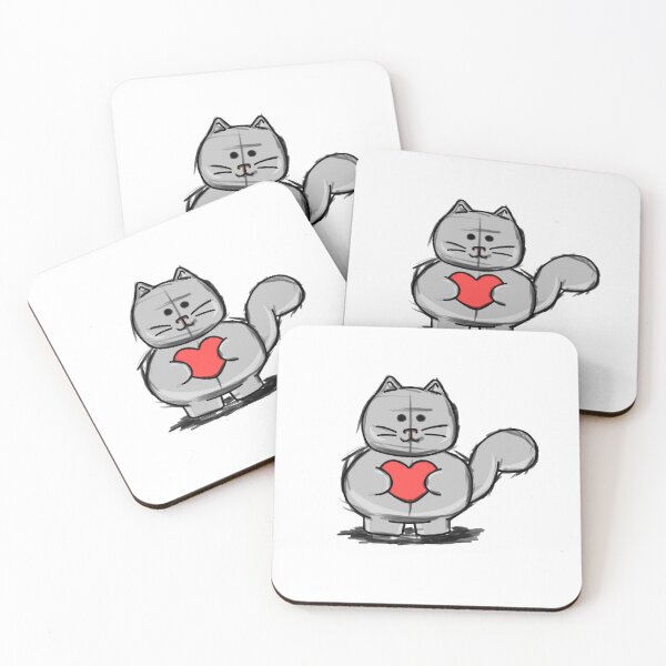 Item preview, cute valentine cat with heart designed and sold by mrGoodwin90.