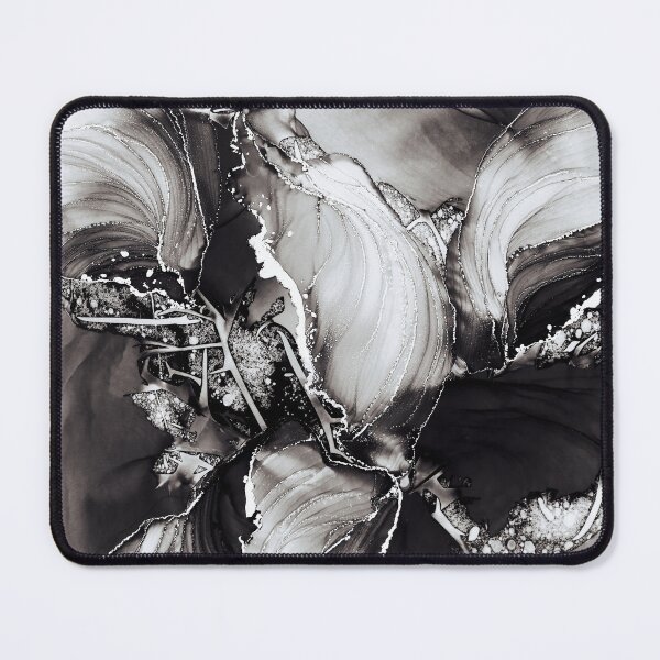 Item preview, alcohol ink art black & white designed and sold by irmane-art.