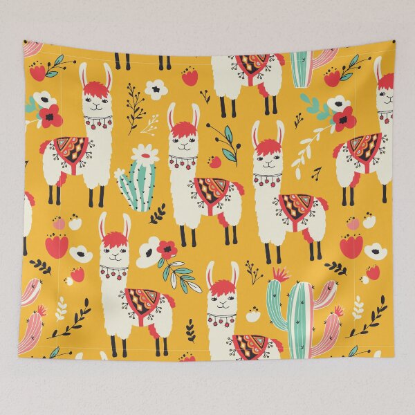 Item preview, Cute Llama and Cactus Flowers designed and sold by silviaol.