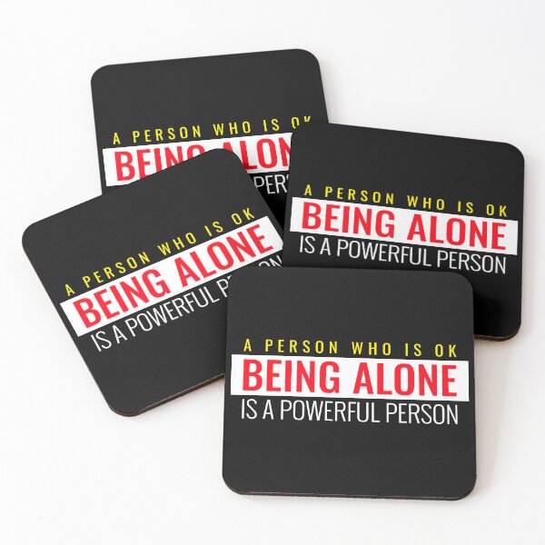 Item preview, A PERSON WHO IS OK BEING ALONE IS A POWERFUL PERSON STICKER designed and sold by SuccessfulVibes.