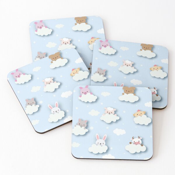 Item preview, Cute Baby Farm Animals with Clouds designed and sold by ZennicDesigns.