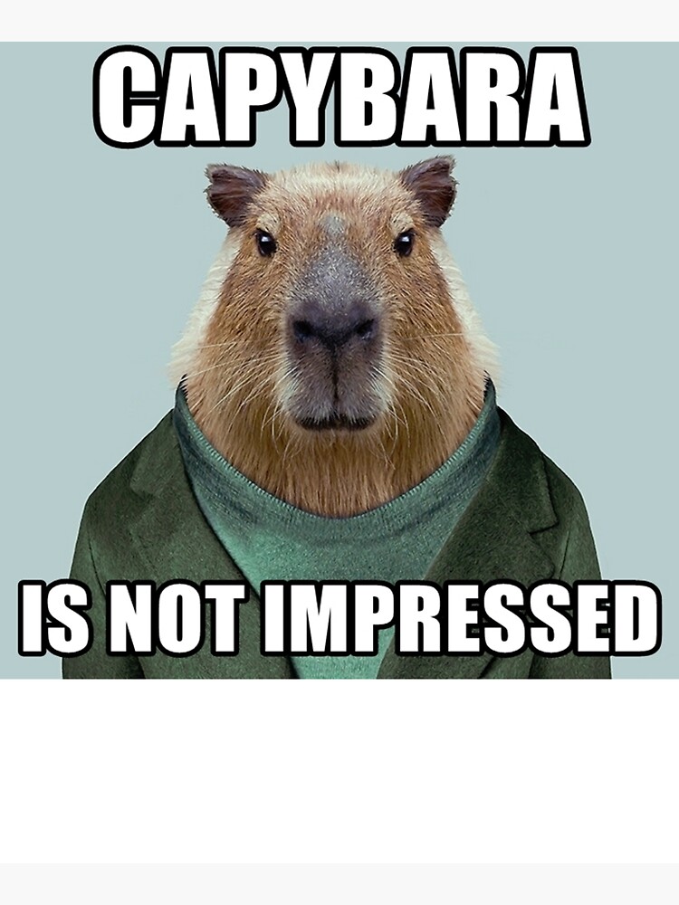 Cute And Funny Capybara Meme Cotton Canvas Backpack