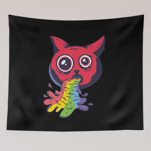 Item preview, Funny Vomiting Rainbow Cat designed and sold by MasterKlaw.