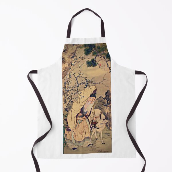 Item preview, Jurōjin, god of good fortune - 1800's Japanese Artwork designed and sold by It's On Backwards.