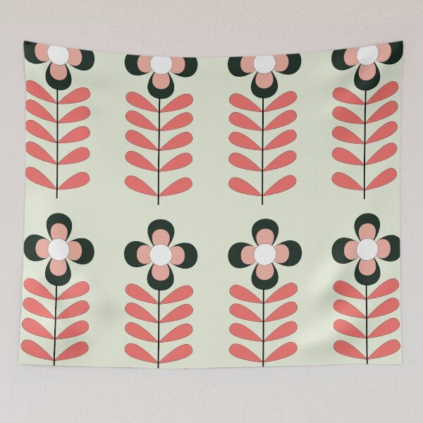 Item preview, Minimalistic Retro Floral Pattern designed and sold by LisWilliams.
