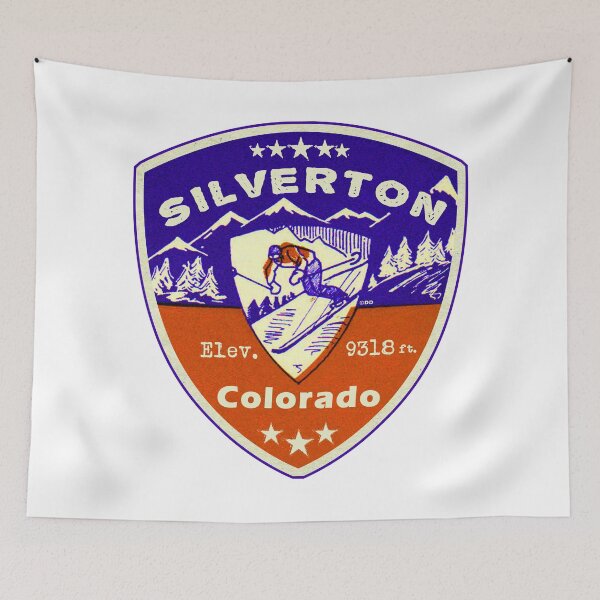 Item preview, Silverton Colorado Skiing Ski Mountains Skier designed and sold by DESTINATIONS DECAL.