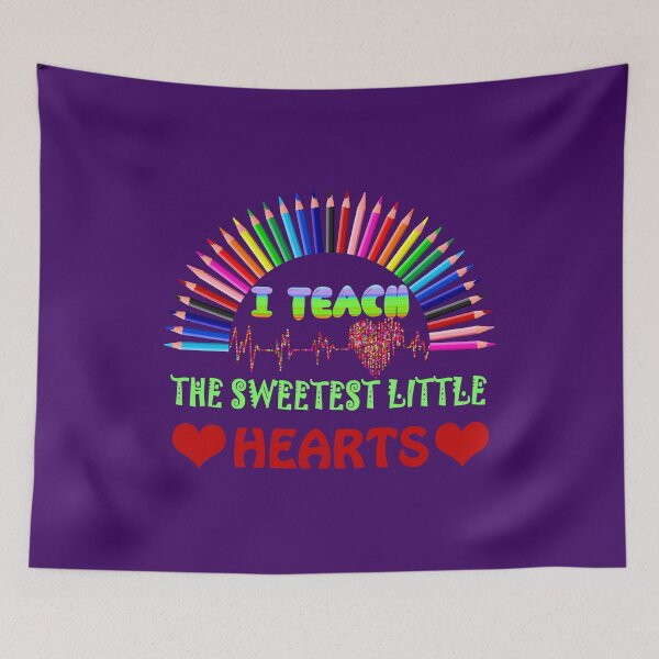 Item preview, I Teach The Sweetest Little Hearts, Rainbow Teacher Valentines Day designed and sold by ESAMSTORE.