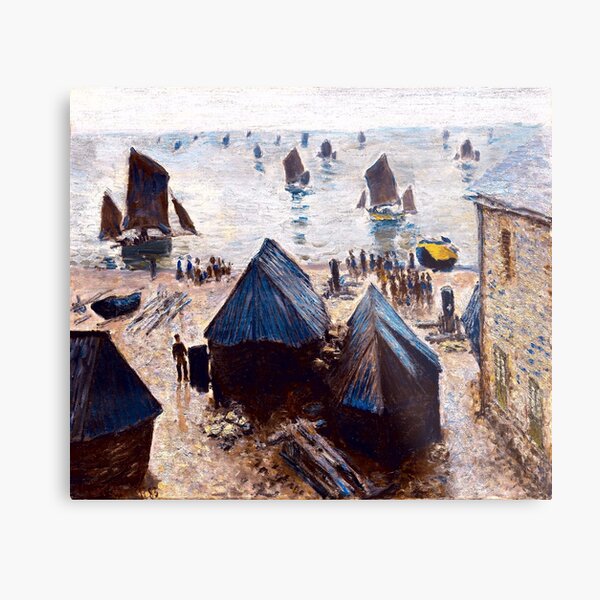 BEACH painting by CLAUDE MONET Metal Print