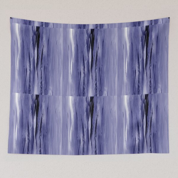 Item preview, Waterfall Abstract Art In Blue Purple Very Peri Abstract Wavy Line Decor I  designed and sold by Irina Sztukowski.