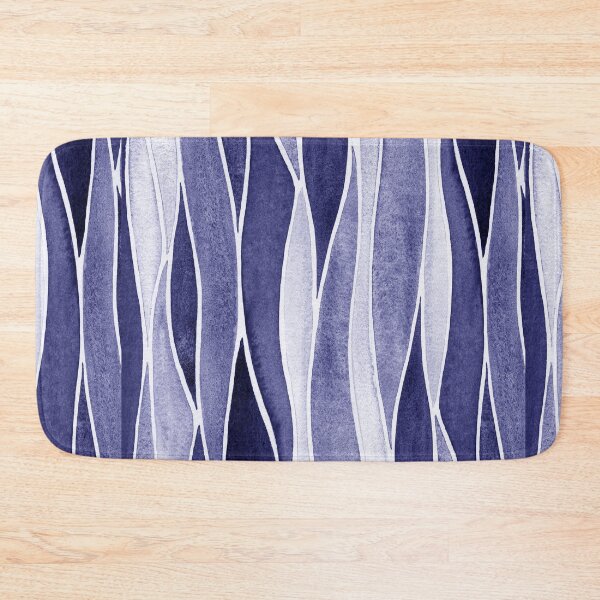 Item preview, Waterfall Abstract Art In Blue Purple Very Peri Abstract Wavy Line Decor II designed and sold by Irina Sztukowski.
