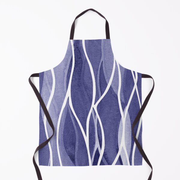 Item preview, Waterfall Abstract Art In Blue Purple Very Peri Abstract Wavy Line Decor V designed and sold by Irina Sztukowski.