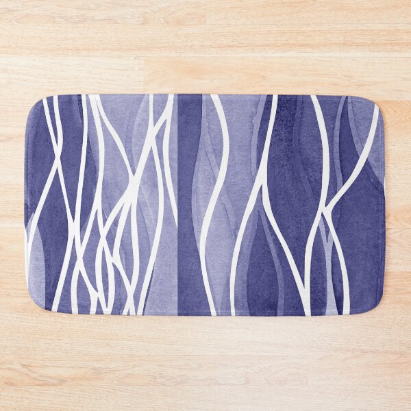 Item preview, Waterfall Abstract Art In Blue Purple Very Peri Abstract Wavy Line Decor V designed and sold by Irina Sztukowski.