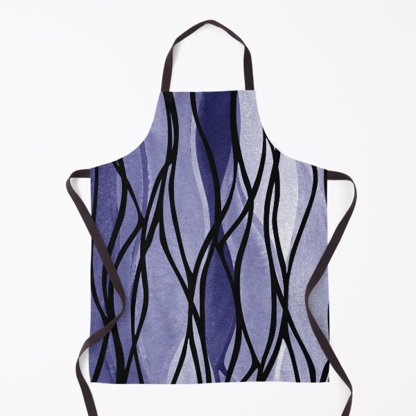 Item preview, Waterfall Abstract Art In Blue Purple Very Peri Abstract Wavy Line Decor VIII designed and sold by Irina Sztukowski.