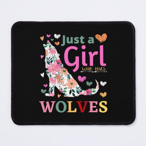Item preview, Just a Girl Who Loves Wolves Floral Howling Watercolor Wolf Colorful Wolf Costume Eight 8 Years Girls Party designed and sold by NOorYES.