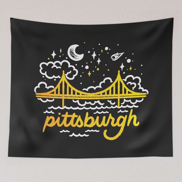Item preview, Pittsburgh Starry Yellow Bridge designed and sold by polliadesign.