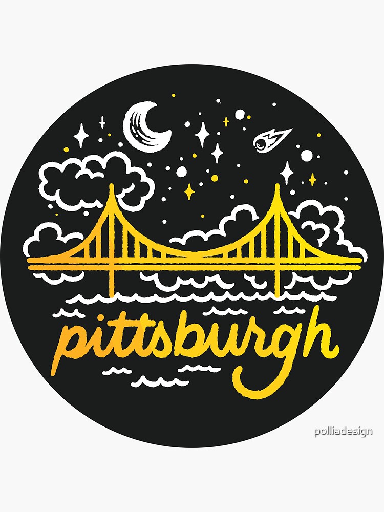  Steel City of Pittsburgh Bridges 412 - Black and