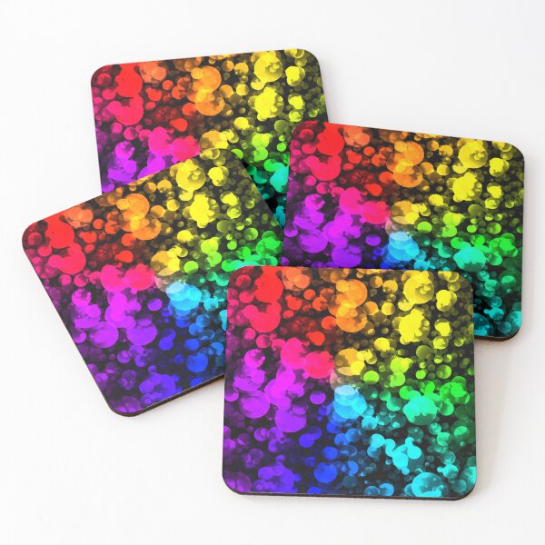 Item preview, Abstract rainbow bubble pattern designed and sold by RGpresdiffart.