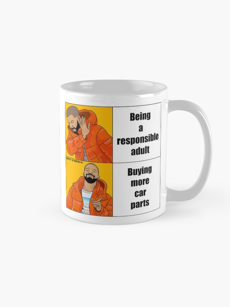 Thumbnail 5 of 6, Coffee Mug, Responsible Adult Buying More Car Parts Funny Meme designed and sold by driftmerch.