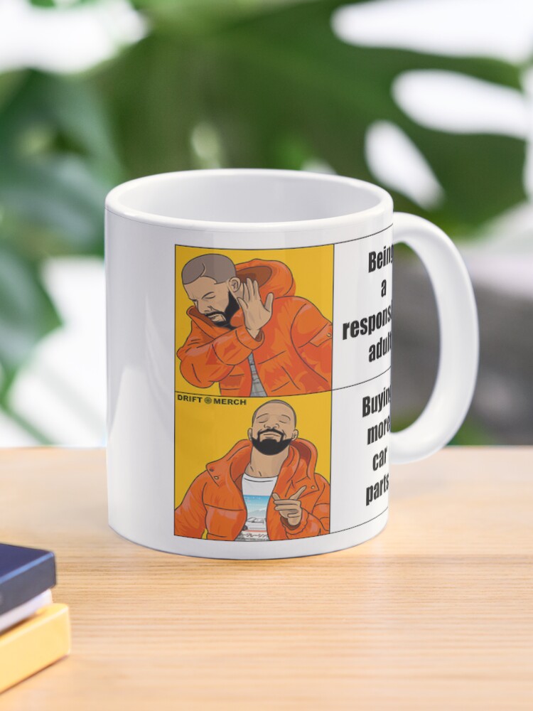 Thumbnail 1 of 6, Coffee Mug, Responsible Adult Buying More Car Parts Funny Meme designed and sold by driftmerch.