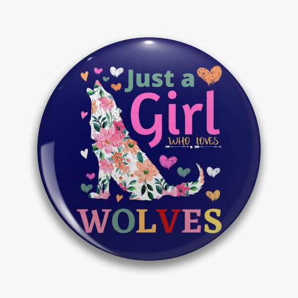 Item preview, Just a Girl Who Loves Wolves Floral Howling Watercolor Wolf Colorful Wolf Costume Eight 8 Years Girls Party designed and sold by NOorYES.