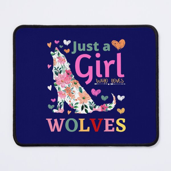Item preview, Just a Girl Who Loves Wolves Floral Howling Watercolor Wolf Colorful Wolf Costume Eight 8 Years Girls Party designed and sold by NOorYES.