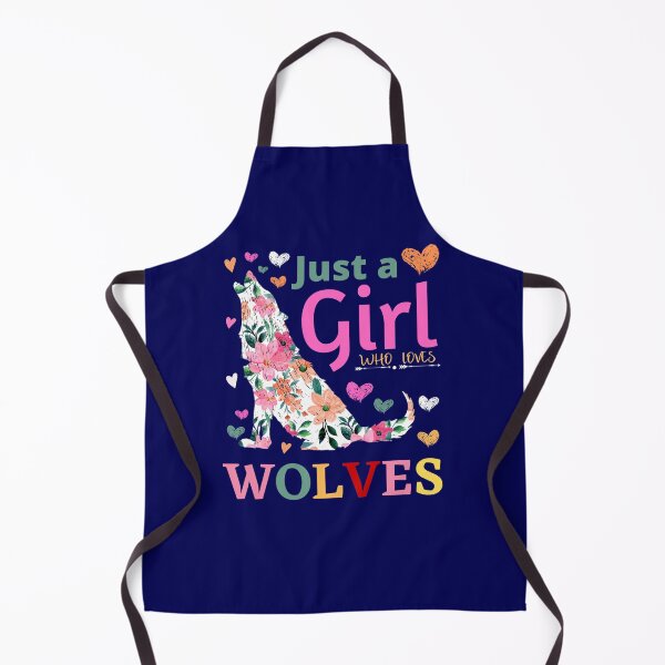 Item preview, Just a Girl Who Loves Wolves Floral Howling Watercolor Wolf Colorful Wolf Costume Eight 8 Years Girls Party designed and sold by NOorYES.