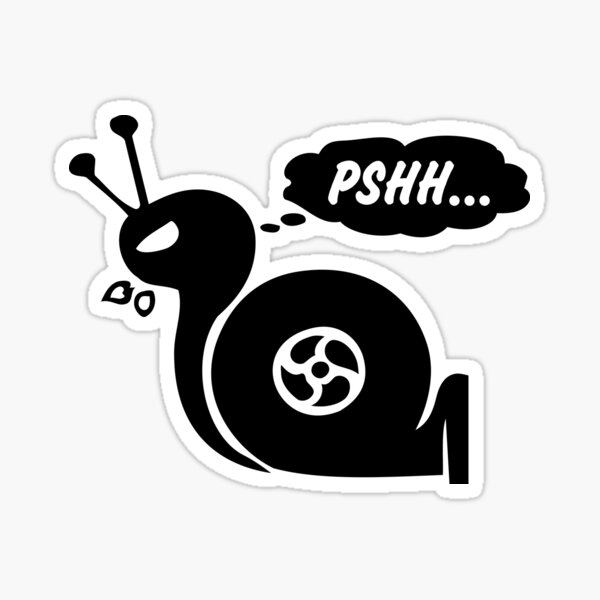 Snail Funny Turbo Boost Racing Pshh' Sticker