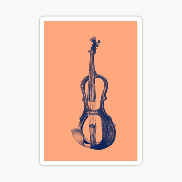 Item preview, Drawing of electric violin. Illustration.  designed and sold by oanaunciuleanu.