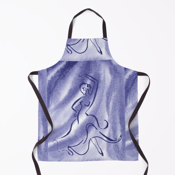 Item preview, Watercolor Dance of Water Abstract Art In Blue Purple Very Peri Decor VI designed and sold by Irina Sztukowski.