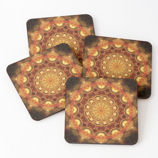 Item preview, 12-point mandala in gold, red, and umber designed and sold by effervescence.