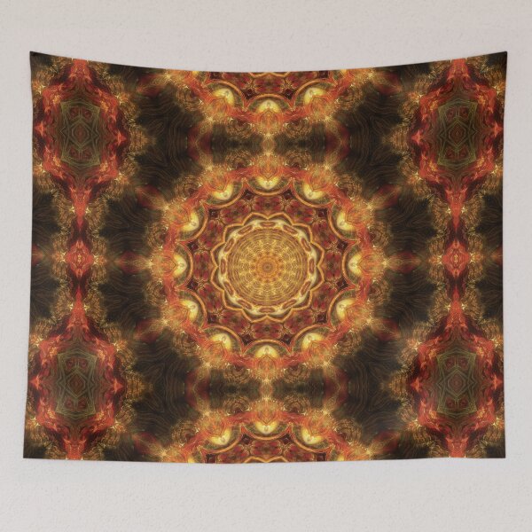 Item preview, 12-point mandala in gold, red, and umber designed and sold by effervescence.