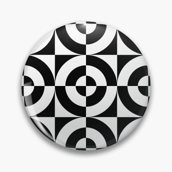 Item preview, Bold Black and White Geometric Circle Check Pattern designed and sold by CJAura by Claire Jane Johnson.
