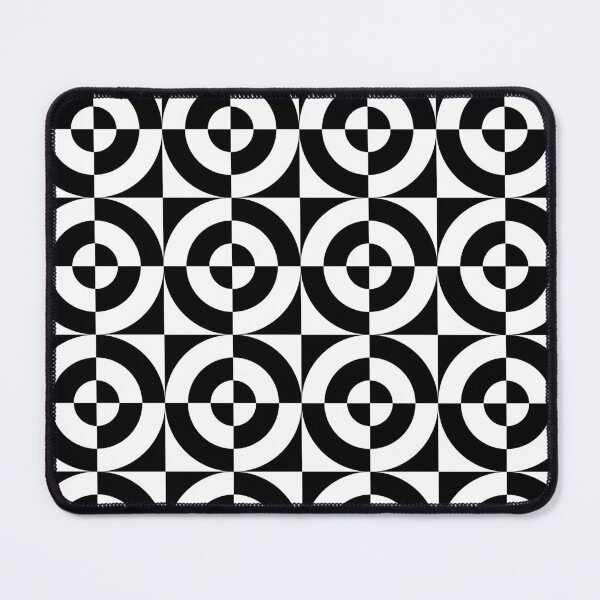 Item preview, Bold Black and White Geometric Circle Check Pattern designed and sold by CJAura by Claire Jane Johnson.