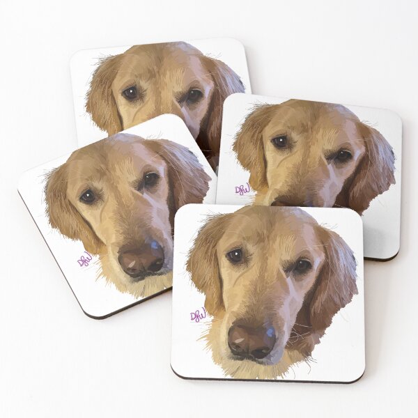 Artikelvorschau, Lola der Golden Retriever-Farbblock entworfen und verkauft von doodle-mittens.