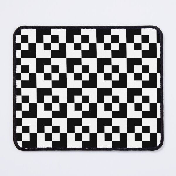 Item preview, Bold Black and White Geometric Non Traditional Check Pattern designed and sold by CJAura by Claire Jane Johnson.