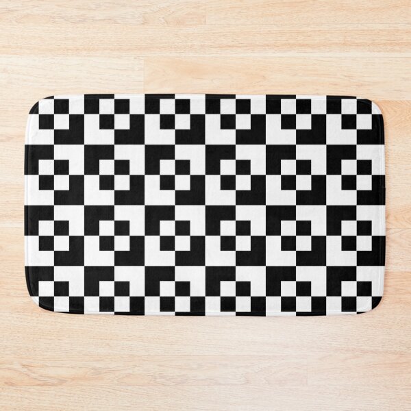 Item preview, Bold Black and White Geometric Non Traditional Check Pattern designed and sold by CJAura by Claire Jane Johnson.