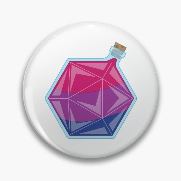 Artikelvorschau, D20 Bisexual Pride Flag Potion Flasche entworfen und verkauft von NovotnyDesigns.