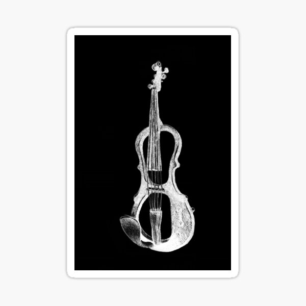 Item preview, Drawing of electric violin. Illustration.  designed and sold by oanaunciuleanu.